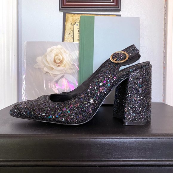 Shellys London Midnight Chester Slingback Heels - Size 8.5US 39EU - Picture 7 of 9